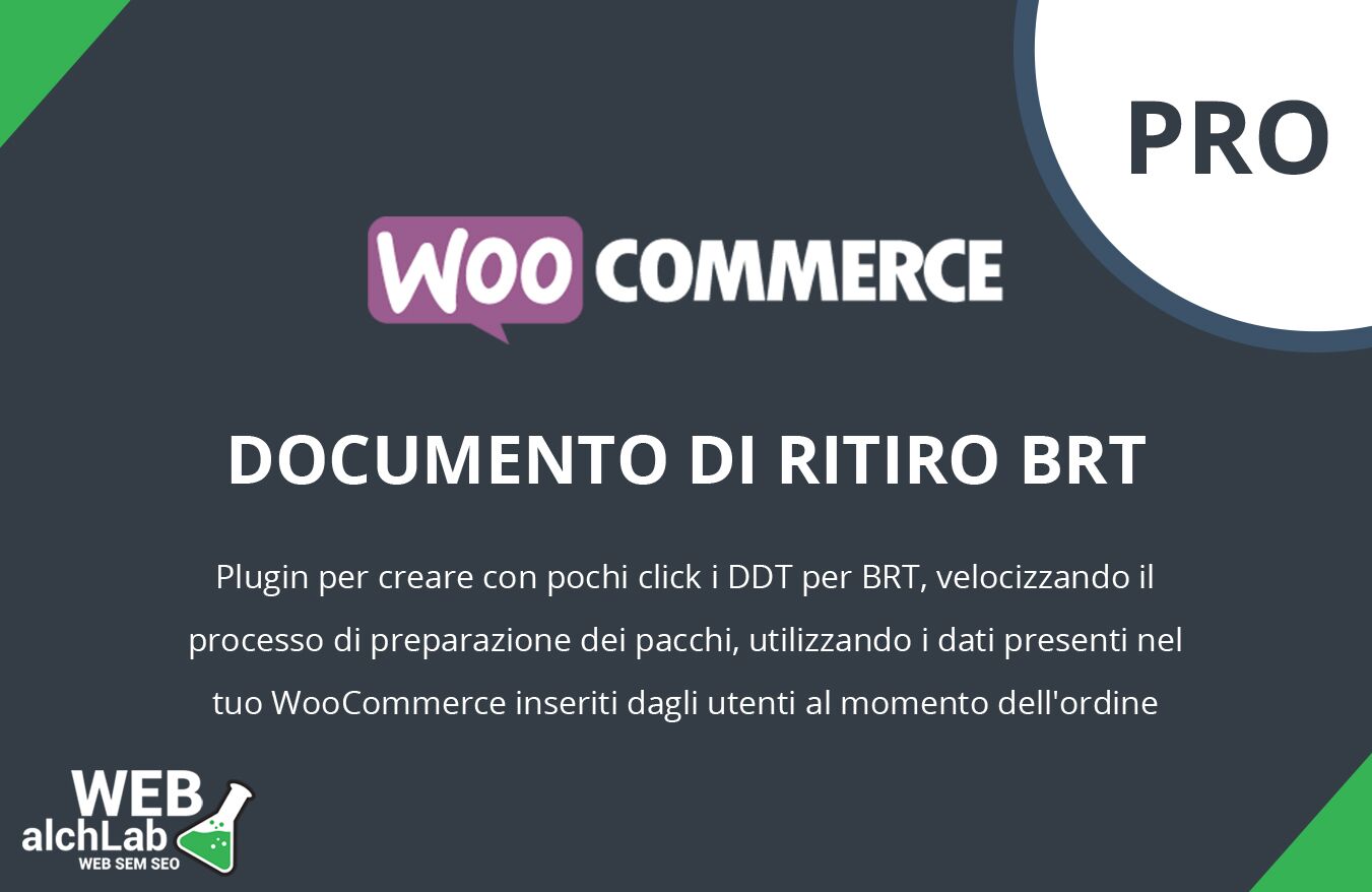 Plugin "DDT BRT PRO" per WooCommerce